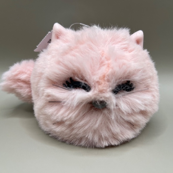 Pink Puff Cat Keychain - Picture 2 of 5